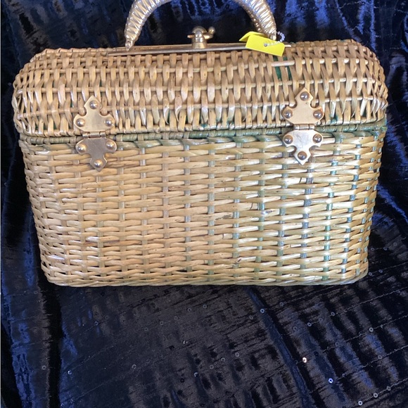 Koret Handbags - KORET Vintage Tan Woven Travel Bag with Metal Rope Handle